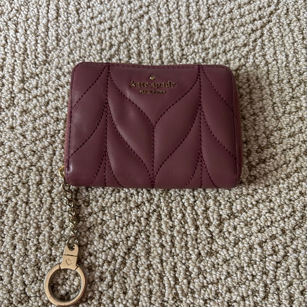 Kate Spade Burgundy Quilted Wallet